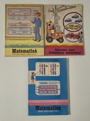Dumitru Rosca Matematica Manual pentru clasa a ll a / Manual pentru clasa a lll a / Herescu Matematica Clasa l Indrumator foto
