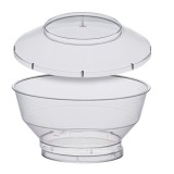 Set 6 recipiente reutilizabile cu capac din plastic pentru servire,200 ml, Oem