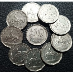 Argentina 1963-68 - 10 pesos, circulate (10 bucati)