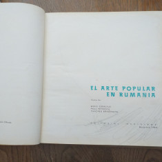 BORIS ZDERCIUC--ARTA POPULARA IN ROMANIA - 1964 / editata in spaniola