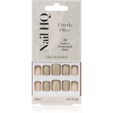 Nail HQ Square unghii artificiale Utterly Olive 24 buc