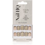 Nail HQ Square unghii artificiale Utterly Olive 24 buc