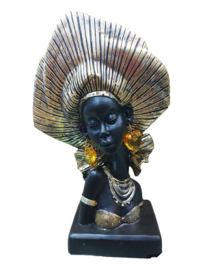 Statueta Decorativa, Africana, Auriu, 26 cm, 222318GE foto