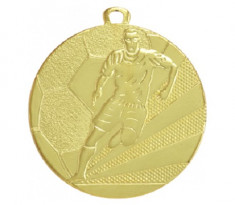 Medalie Fotbal Auriu cu 5 cm diametru foto