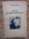 GEORGE MAGHERU-POEME IN LIMBA PASAREASCA/ed princeps 1936