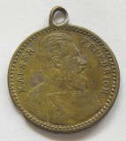 x809 GERMANIA PRUSIA IMPARATUL WILHELM SI FRIERDICH primul razboi mondial BRONZ 19mm in STARE FOARTE FRUMOASA