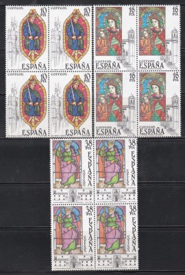 Spania 1983 - Vitralii, Bloc de 4, MNH foto