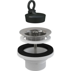 Ventil lavoar Alcaplast cu sita din otel inoxidabil DN63