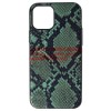 Husa iPhone 12 Pro, TPU Leather Snake, Verde - Protectie Premium