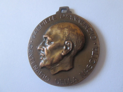 Medalie Italia centenarul nasterii lui Gabriele D&amp;#039;Annunzio 1863-1963 foto