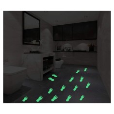 Set 20 autocolante fluorescente de perete, model talpi, 12 x 5.5 cm, vinil, hartie, verde