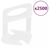 vidaXL Cleme de nivelare a plăcilor 2500 buc. 2 mm