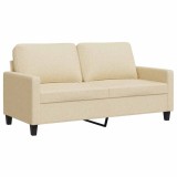Cumpara ieftin Canapea cu 2 locuri, crem, 140 cm, material textil