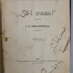 ' SA - L URMAM ! ' , de HENRYK SIENKIEWICZ , 1905 , PAGINA DE TITLU CU FRAGMENT LIPSA