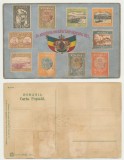 1913 ROMANIA ilustrata Anexarea Cadrilaterului - timbrele emisiunii Silistra atunci emisa