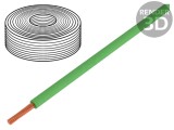 Cablu litat verde 0,25mm2 PVC 50m 100V