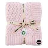 Patură pentru bebeluși Alavya Home 75x100 cm bumbac organic GOTS roz