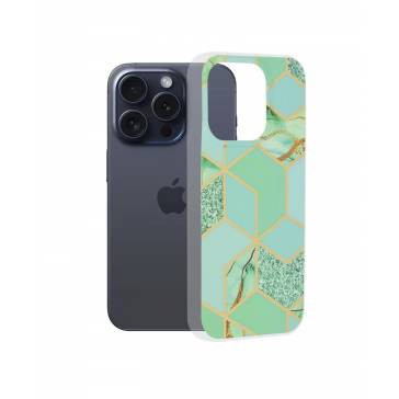 Husa Marble Series Green Hex Apple iPhone 15 Pro foto