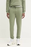 Tommy Jeans pantaloni de trening culoarea verde, neted, DM0DM20473