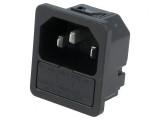 Conector alimentare AC soclu tată 10A 250VAC IEC 60320