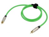 Cablu RCA Aurit Verde 1m