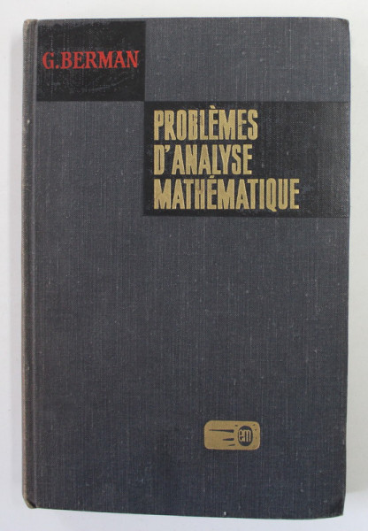 PROBLEMES D&#039; ANALYSE MATHEMATIQUE par G. BERMAN , 1976