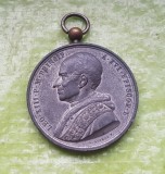 G978-I-Medalia Papa Leon al 13 lea Vatican cca 1900 PM PRINCIP A-XVI EPISCOP L, marcator L. GIORGI F. verso Basilica San Pietro Roma.