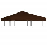 Acoperis de pavilion, 2 niveluri, maro, 3x3 m, 310 g/m&sup2; GartenMobel Dekor, vidaXL