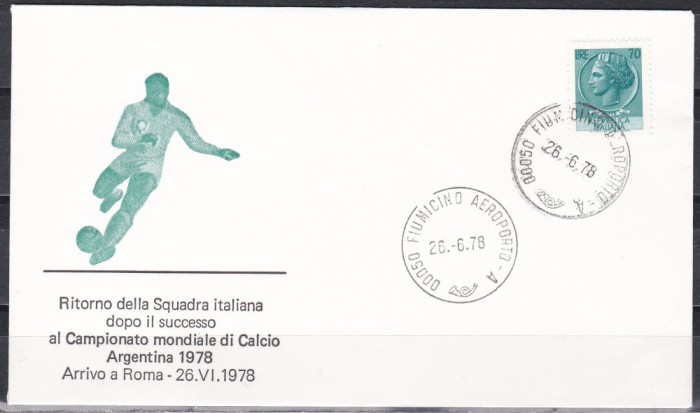 Italia 1978 - Cupa Mondială de fotbal Argentina, FDC