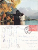 Ilustrata Elvetia-Lacul Leman, Circulata, Printata