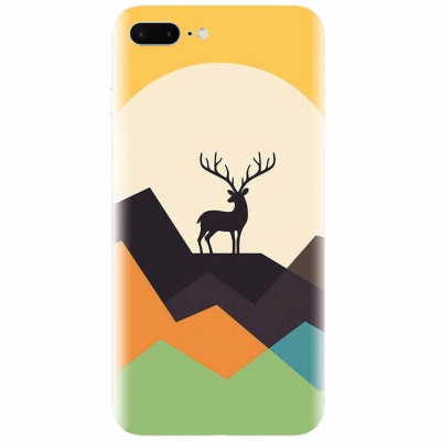 Husa silicon pentru Apple Iphone 7 Plus, Abstract Deer foto