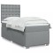 vidaXL Pat box spring cu saltea, gri deschis, 90x190 cm, textil 3292657