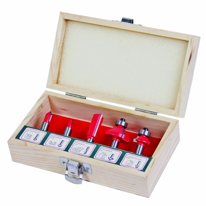 Freze profilate Router bits &oslash;8mm set 5pcs Type B HardWork ToolsRange