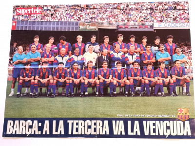 Poster fotbal - echipa FC BARCELONA (WEMBLEY 1992 - FINALA) foto