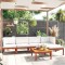 Gossi set mobilier gradina cu perne, 6 piese, crem lemn masiv acacia