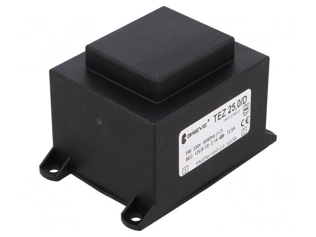 Transformator &icirc;ncapsulat 25VA 230V 12V PCB