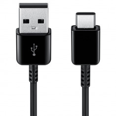 Cablu Date USB Incarcare Negru Tip C Original Samsung Galaxy S20, S20+, S20 Ultra, Z Flip, Note10, Note10+, Fold, S10e, S10, S10+, Fold, Note9, S9, S9 foto