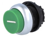 Comutator acţionat prin apăsare 22mm verde