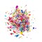 Confetti multicolore pentru party, 200 g, diverse forme