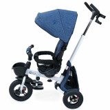 Tricicleta copii, Kids Care Davos Mecanism de pedalare libera, Suport picioare, Control al directiei, Spatar reglabil, Rotire 360 grade, Pliabila, Alb