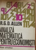 Analiza matematica pentru economisti - R.G.D. Allen