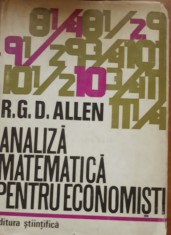 Analiza matematica pentru economisti - R.G.D. Allen