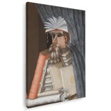 Tablou pictura Bibliotecarul de Giuseppe Arcimboldo 1986 Tablou canvas pe panza CU RAMA 30x40 cm