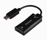 ADAPTOR video GEMBIRD, adaptor HDMI (M) la DisplayPort (T), 15cm, rezolutie maxima 4K (3840 x 2160) la 30Hz, negru, &quot;A-HDMIF30-DPM-01&quot; (timbru verde 0