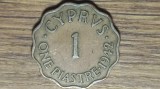 Cumpara ieftin Cipru britanic - raritate perioada WW2 - 1 piastre 1942 bronz - dantelata - King George VI