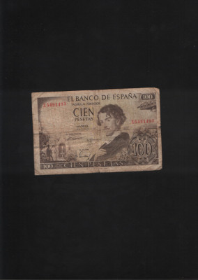 Spania 100 pesetas 1965 seria5491493 foto