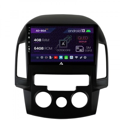 Navigatie Hyundai I30 (2007-2012), Clima Manuala, Android 13, A-Octacore 4GB RAM + 64GB ROM, 9 Inch - AD-BGA9004+AD-BGRKIT217 foto