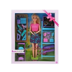 Set papusa profesoara cu accesorii scolare