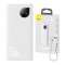 Baseus Adaman2 Gyorst&ouml;ltő Power Bank 10000mAh 30W Feh&eacute;r