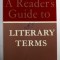 A READERS GUIDE TO LITERARY TERMS by KARL BECKSON AND ARTHUR GANZ , 1961 , COPERTA CU URME DE INDOIRE
